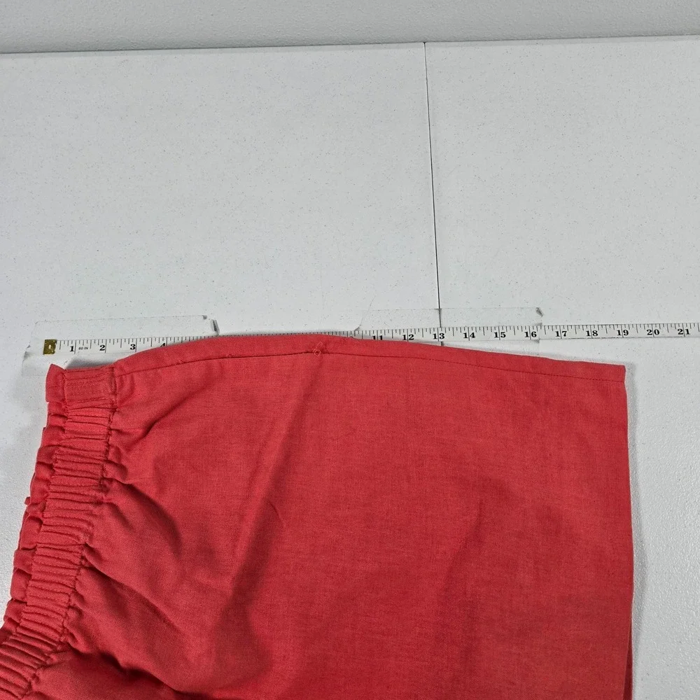 J.Crew‎ Womens Red Linen Cotton Paperbag Waist Mini Skirt 41575 Size 12